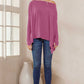 Solid Diamond Rib Printed Dolman Top